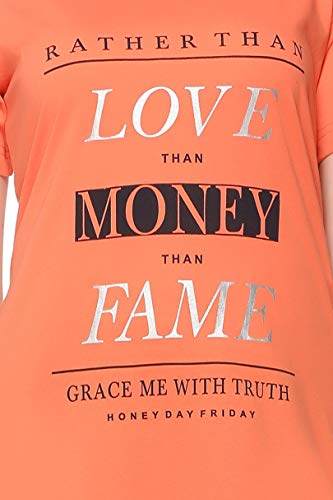 Image of In Love Women's Printed Cotton Plus Size Longline T-Shirt Half Sleeve with Pockets Pack of 2