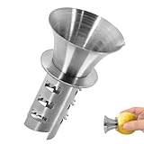 1Pc 18/8 Stainless Steel Manual Lemon Juicer Squeezer, Easy Squeeze Small Hand Juicer and Reamer, Hand Citrus Juicer and Lemon Pourer, Screw Limes squeezer, Dishwasher Safe (1)