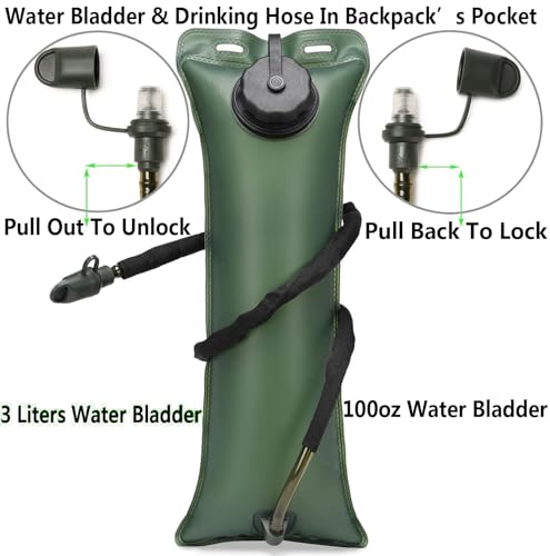 ATBP Tactical Water Hydration Pack Military 3L Water Bladder Carrier Backpack Leakproof for Running Jogging Cycling Hiking - Thumbnail 3