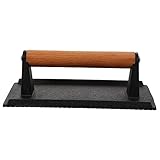 Toyvian 1 PC Grillplatte Aus Gusseisen Fleischklopfer Steakklopfer Presse Antihaftbeschichtetes Fleisch Tragbarer Grill Handgehaltene Grillplatte Praktische Pfannkuchenplatte