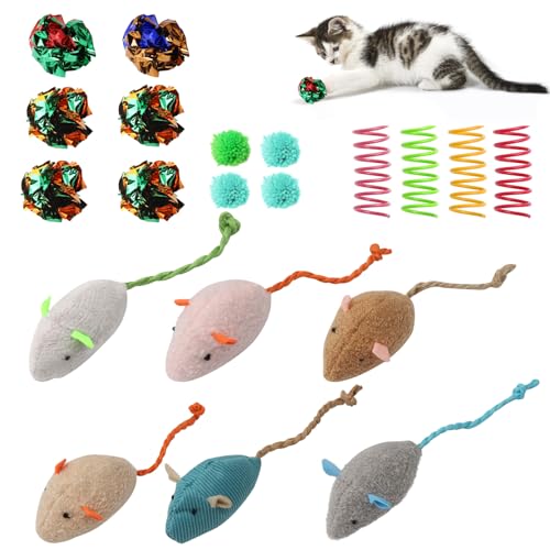 APOMOONS 14 Giochi per Gatti & 6 erba Gatta Giocattoli, Gioco Gatto Giochi Interattivi per Gatti Adatto ai Gattini