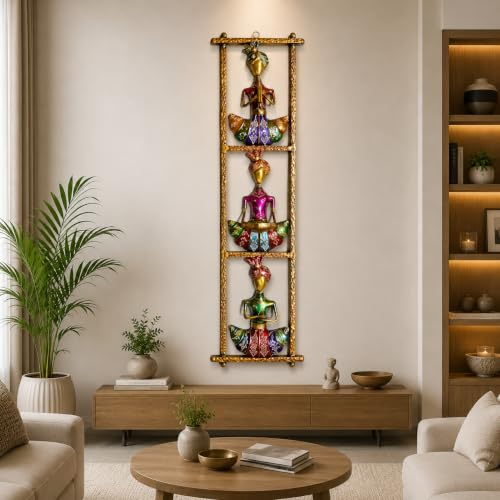 Image of Bharat Art Neno Sardar Frame Wall Art | Decorative Metal Wall Hanging for Living Room Bedroom Hallway Office | Artistic Home Decor Accent | Handmade Wall Decoration | 8 x 2.5 x 28.5 Inch | W202 (B)