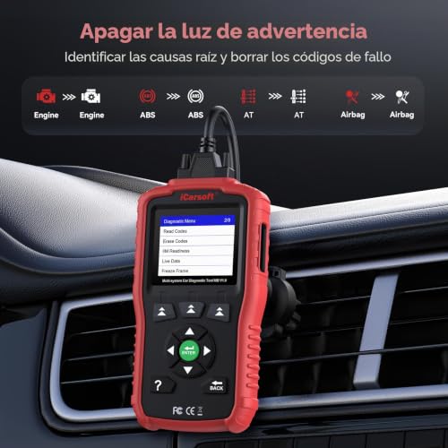 iCarsoft MB V1.0 OBD2 escáner diagnosis Benz con calibración SAS y prueba de batería coche 7