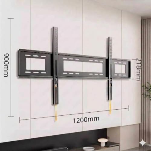 Image of AUDIOVAN Panel Mount Heavy Duty Interactive Panel Big Wall Mount Bracket (D120) for 55 inch to 120 inch Large Displays, Max VESA 1200x900mm, 140kg Load Capacity, Ultra Slim(Black Fixed WALL Mount, D-120)