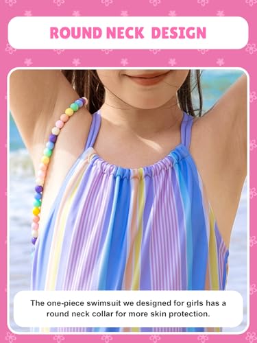Image of Angel season Girls Swimsuits Kids Bathing Suit One Piece Swimwear with UPF 50+ Cute
