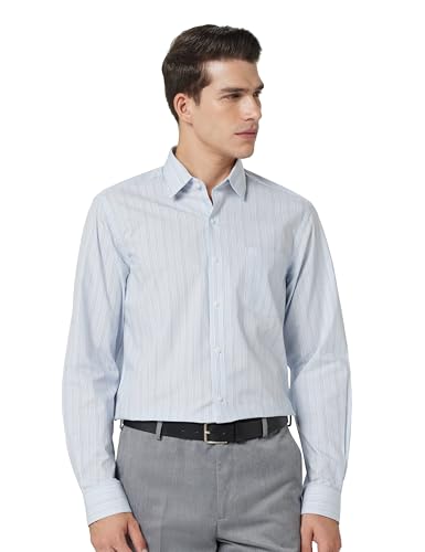 Image of Arrow Men Slim fit Cotton Striped Long Sleeves Cutaway Collar Shirt