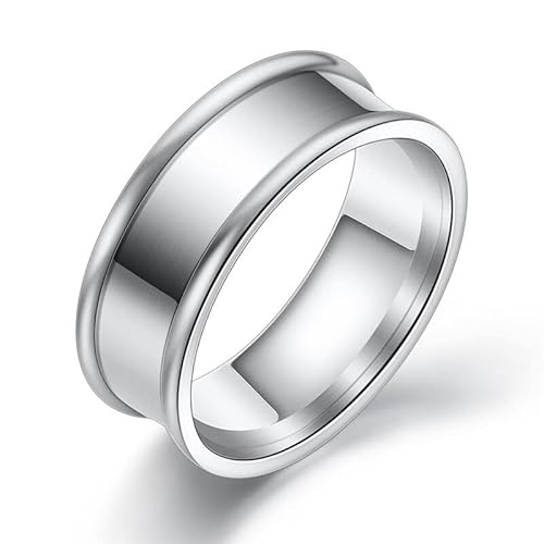 SHMAZ Anello In Acciaio Inossidabile Semplice Da Donna In Titanio Anelli In Acciaio Inossidabile Color Argento Per Donna