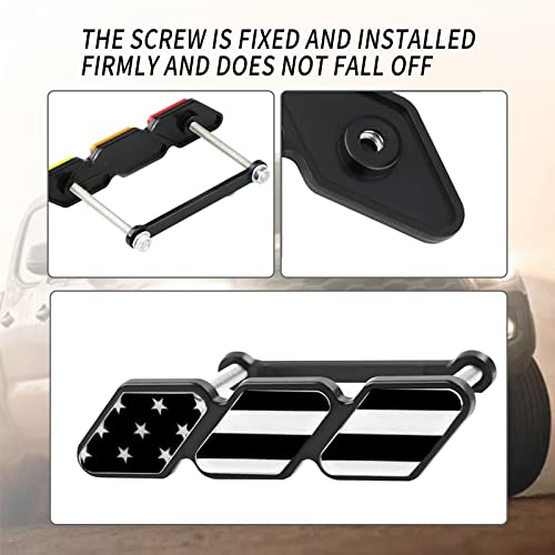 Image of 1 PC Grille Decor Badge, 3 Color Upgrade Emblem, Compatible with Toyota 4Runner Tacoma Tundra (American Flag Black)