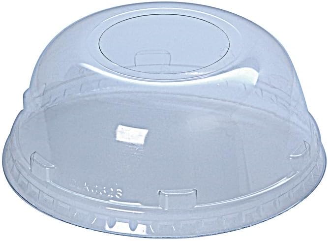 Kal-Clear/Nexclear Drink Cup Lids Squat Dome Lid with 1.75 Hole Fits 32 oz Cold Cups Clear 500/Carton
