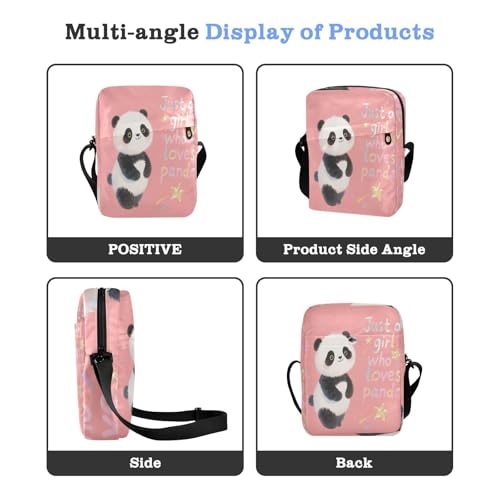 Just A Girl Who Loves Panda messenger bag for women mens shoulder bag cross body purses for women Adjustable Strap for outdoor sports outdoor sports4