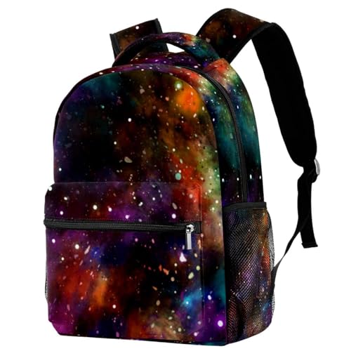 Sac à dos d'école espace nébulaire pour ado et grand sac de voyage décontracté