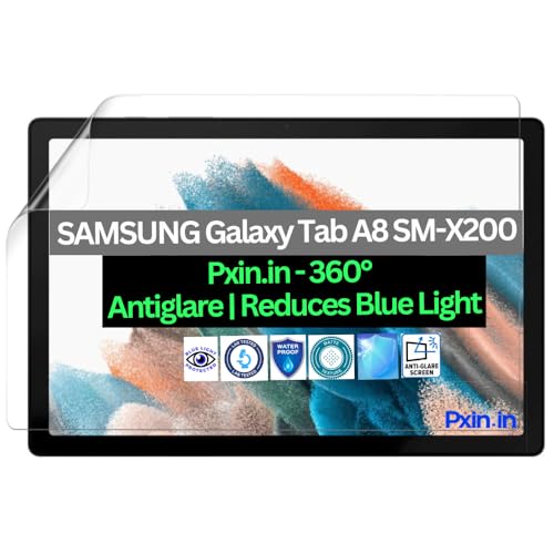 Image of Pxin Tablet Anti Bluelight and Anti Glare Screen Guard compatible with SAMSUNG Galaxy Tab A8 SM-X200 | BLUVLightblock Tech | Scratch Proof | Prevents bluelight | Eye Protection | No Dry Eyes