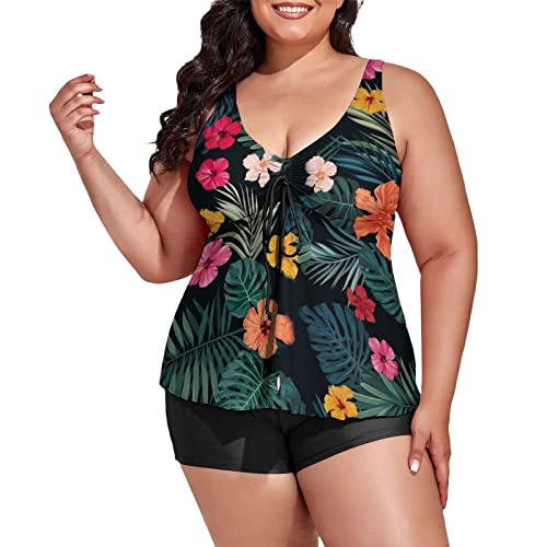 BKSCAYXS Tankini-Badeanzüge für Frauen Bequemer 2-teiliger...