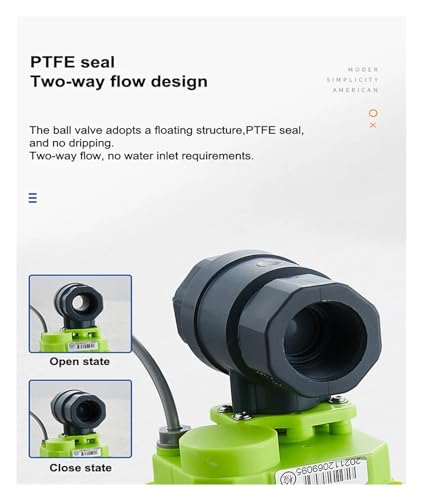 Vanne motorisée PVC IP65 avec actionneur 2 voies et commande manuelle