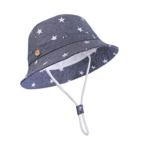 Zando Baby Sun Hat Summer Beach Upf 50+ Sun Protection Baby Boy Hats Toddler Sun Hats Cap Star Blue 20.5"(52Cm)/2-4 Years #TOP3