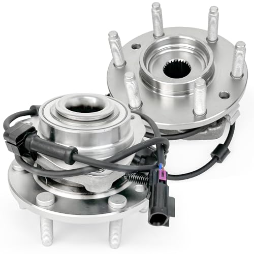 Pair 513188 Front Wheel Bearing Hub Assembly Compatible with Buick Rainier 04-07, for Chevy SSR 03-06 Trailblazer Ext, for GMC Envoy XL XUV 04 05, for Isuzu Ascender 03-08, for Saab 9-7X, 6 Lug w/ABS