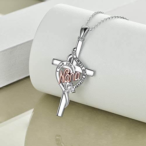 Poplyke Nana Cross Necklace For Nana Mother’s Day Gifts For Nana Women (Cross Nana) #TOP1