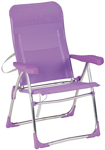 Chaise haute positions aluminium multifibres pour le sable lilas