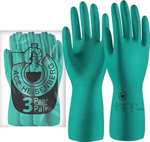 ACE Heisenberg Chemikalien-Schutzhandschuhe Türkisgrün 3er Pack