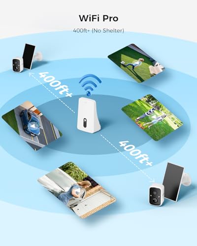 Image of Hiseeu Solar Security Cameras Wireless Outdoor System, 8 Cam-Kit, Expandable to 10CH, No Monthly Fee, Solar-Powered, Home Security Cameras System with 2K Color Night Vision, 2.4G & 5G WiFi, 1TB HDD