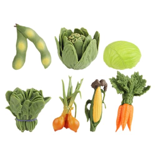 TOPBATHY 7pièces Lot de Figurines de Légumes Décoratives Ornements de Légumes Miniatures pour Pot de Fleurs et Jardinière