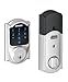 Schlage Connect Camelot Touchscreen Deadbolt with Built-In Alarm, Bright Chrome, BE469 CAM 625