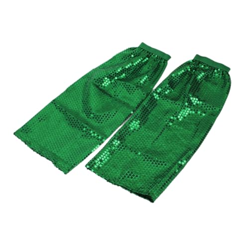 Image of Sequins Leg Warmers Sparkle Leg Sleeves 80 Leg Socks for Women Girls Leg Gifts Green