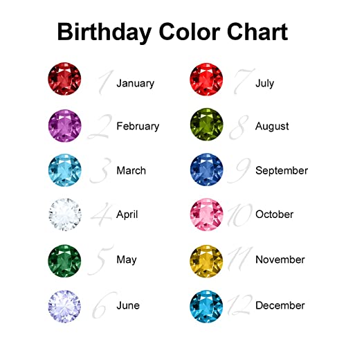 925 Sterling Silver Custom Name Necklace with Birthstone Heart, Personalized Jewelry for Women2