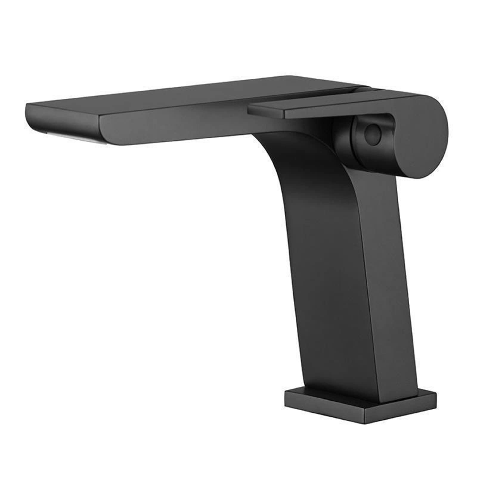 Nvsfzgiyg Nero Bathroom Faucets Waterfall, Brass Faucet, Hot And Cold Sink Mixer Tap, Single Handle, Black(Nero)