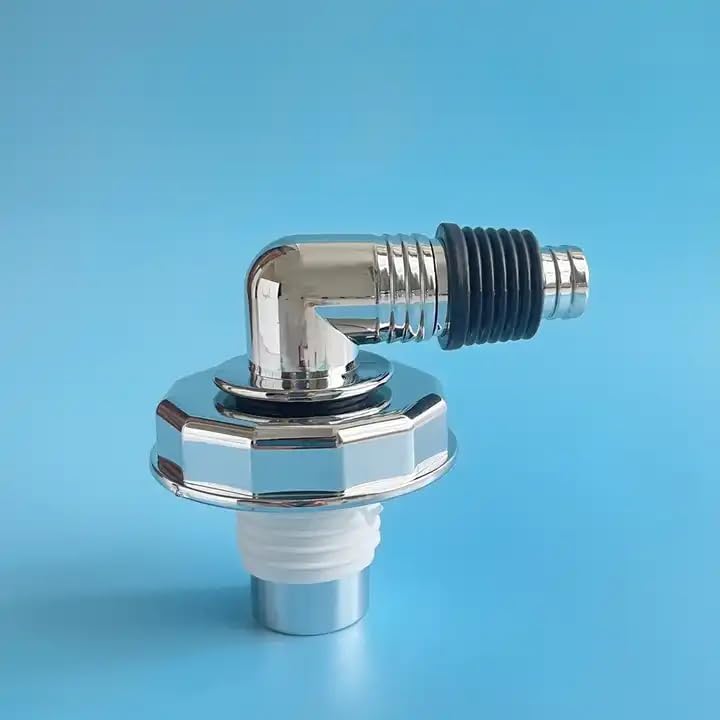 Image of Bathroom Floor Drain Connector | Water Drain Anti Core Overflow Elbow Outlet Pipe Connector for Washing Machine | Backflow Preventer Drainer (L-Shape Coupling)