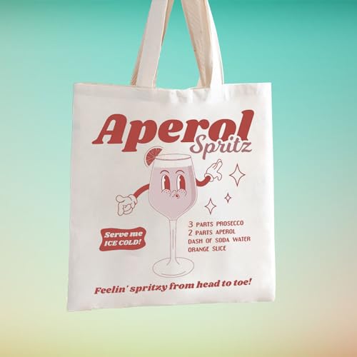 Bolsa Tote Aperol Spritz Feelin' Spritzy De Lona Para Mujer miniatura 7