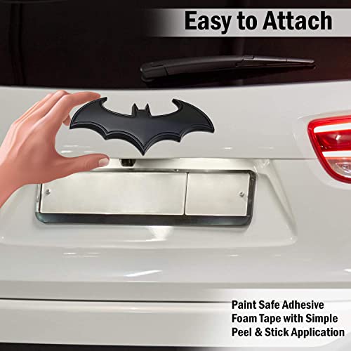 3D Sticker 4Inch - Big Car Emblems Car Badge Auto Truck Motorcycle Accessories Black Pvc (Black) 2Pcs #TOP2