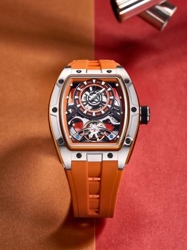 Image of French Connection Limited Edition | Stealth Series | Skeleton Dial | Stainless Steel Case | Premium Silicone Strap | Automatic Watch for Men - FCA48