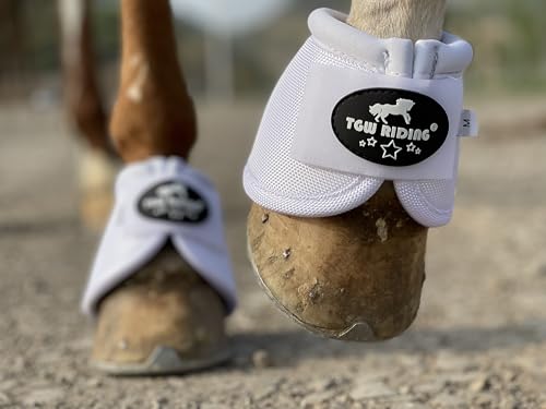Image of 2520D Horse Bell Boots No-Turn Horse Bell Boots, Equine Ballistic Hoof Overreach Bell Boot, Pair