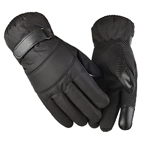 Guantes de moto para hombre de motocross, material elástico, nieve fría antideslizante, dedos completos, camping, senderismo, montañismo Cover