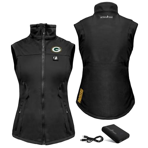 ActionHeat Pittsburgh Steelers 5V Women's Softshell Battery Heated Vest