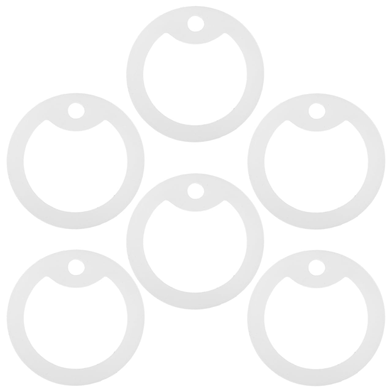INOOMP Silicone Dog Tag Case with Noise Dampening Ring Glow in the Dark Lightweight Pet Id Tag Protector Cover for Dogs and Cats Collar Accessories 6 Pack