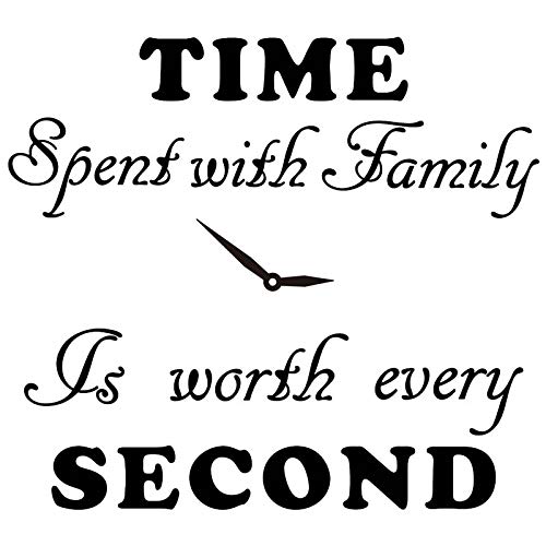 Family Wall Decals~Time Spent with Family is Worth Every Second Wall Decal Quote Home Decor Art Quote Decals Wall Art Stickers Decal