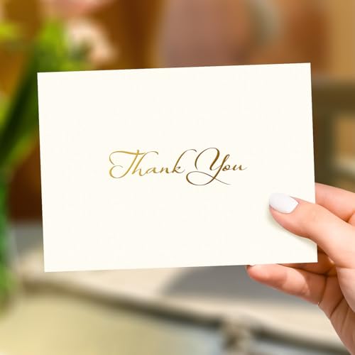 Image of Designer Greetings Blank Thank-You Note Cards | Boxed Card Set, Matching Envelopes, Foil and Glitter Details