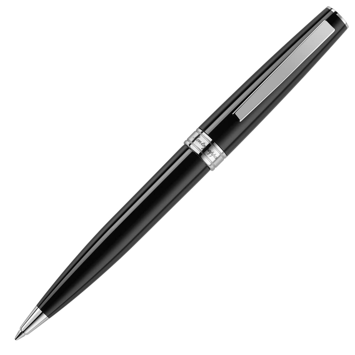 Armonia ISA1RBAC Resin and Stainless Steel Ballpoint Pen with Twist Mechanism Length: 13.8 cm Black