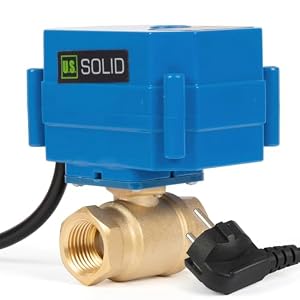 U.S. Solid – U.S. Solid Motorisierter Kugelhahn 220V AC mit Stecker 1/2 Z
