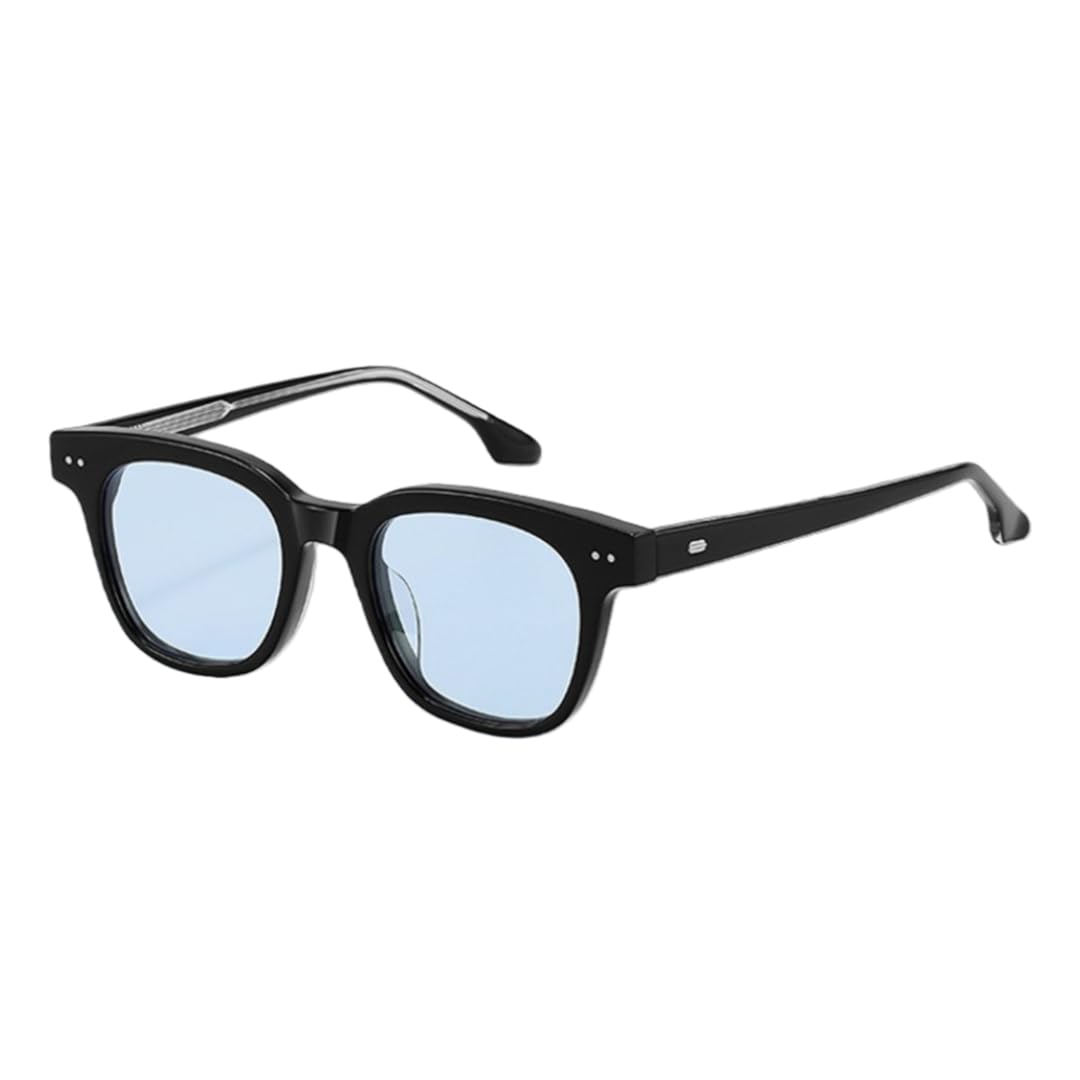 Occhiali da sole da uomo con montatura spessa in acetato, protezione UV400, moda outdoor, stile retrò