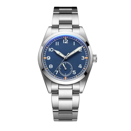 ADDIESDIVE Novo 36 mm relógio de quartzo homem luminosos K1 espelho de bolha impermeável 100 m VH60-24H relógio analógico homem AD2099, Azul, Moderno