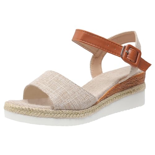 Sandales femme nœud semelle corde épaisse style bohème chic et léger