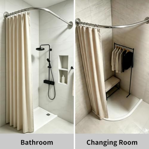Tringle rideau douche angle pour optimiser l'espace d'une petite salle de bain - 7