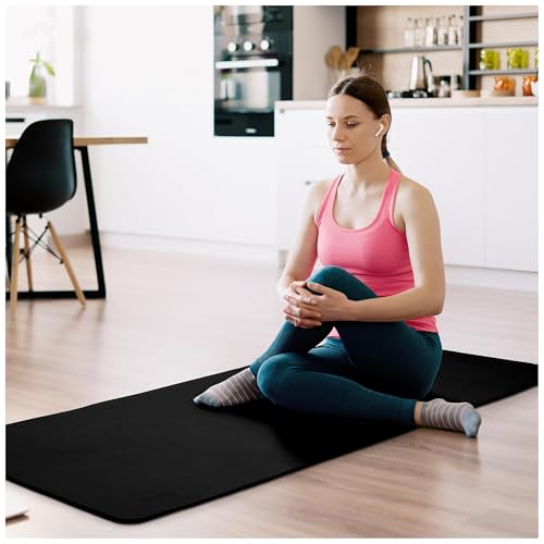 Image of BalanceFrom GoYoga All-Purpose 1 /2-Inch Extra Thick High Density Anti-Tear Exercise Yoga Mat with Carrying Strap