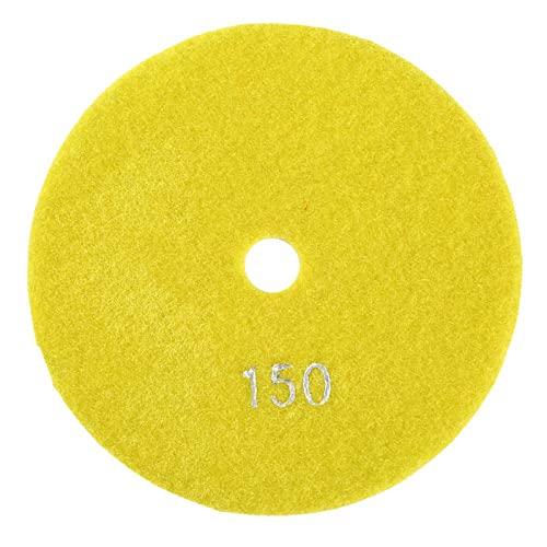 Schleifscheibe, 5 Zoll 125 Mm, Nasse Diamant-Polierpads, Schleifscheiben für Granit, Beton, Marmor [Körnung 300], Schleifscheiben (150)
