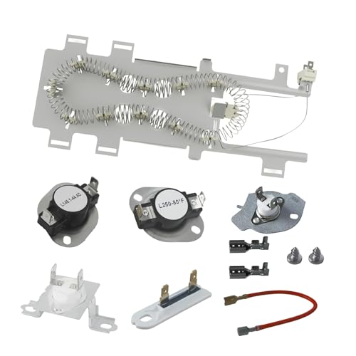 Opiniones de Wt9514s comprados en linea. 41 8544771 WP8544771 Elemento calefactor de secadora con corte de termostato 279816, kit de fusibles térmicos 279973 3392519, compatible con secadores Whirlpool, Maytag, Kenmore