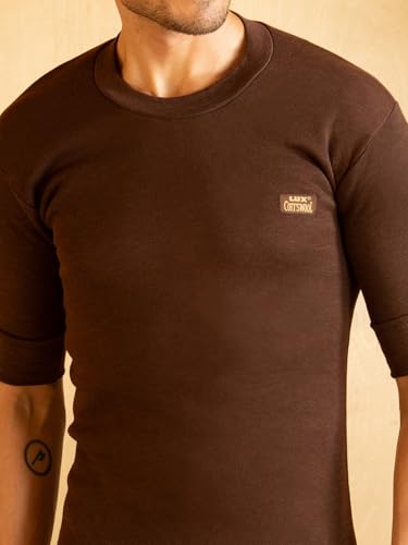 Image of Lux Cottswool Men's Pack of 2 Half Sleeves Round Neck Thermal Set
