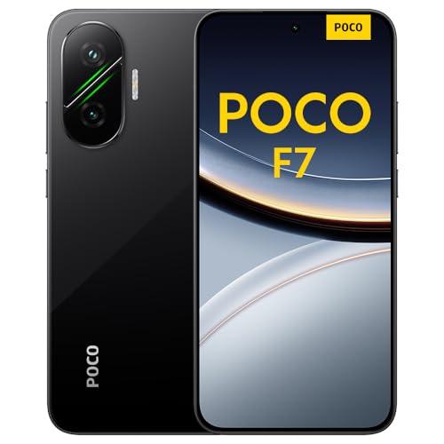 Xiaomi Poco F7 Smartphone, 12+256GB, Schwarz, Flaggschiff Snapdragon 8s Gen 4, 6500mAh Akku, 50MP Sony-Kamera mit OIS, 6,83' 1.5K 120Hz AMOLED-Display (Kein Netzadapter enthalten)